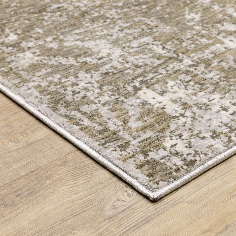 Nirvan Industrial Abstract Indoor Area Rug Ivory/Gray - Captiv8e Designs, 4 of 13