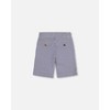 Deux par Deux Boy Slant Pocket Bermuda Shorts Royal Blue Striped - 2 of 3