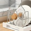LunaLulinlk Expandable Pot Lid Organizer,Expandable Pot and Pan Organizer for Cabinet,Dish Drainboard, and Pull-Out Drawer,Plates, Platters, Bakeware - 4 of 4