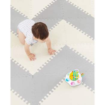 JumpOff Jo Large Foldable Kids Foam Play Mat, Padded Baby Floor Mat, 70 x  59 in - Zoo Train