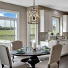 LNC Quaint 3-Light 15.5" Farmhouse Lantern Small Chandelier, Antique Bronze and Distressed White Wood - 4 of 4