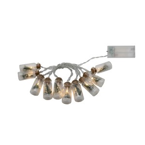 Lumabase Battery Operated Mini String Lights with Winter Scene in Glass Bottles - 1 of 4