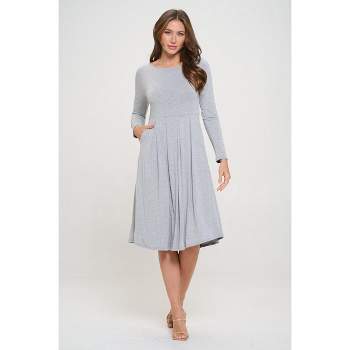 WEST K Women's Charlee Long Sleeve A-line Knit Dress with Pockets