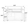 Outdoor Bar Table With One Ice Bucket, Lockable Wheels, Side Basket For Garden, Wicker Bar Cart With Cabinet, Bar Cart Outdoor-Cuddlewood - 4 of 4