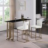 TOAOTBNBOB Armless Bar Stools Set of 2, Industrial Counter Height Bar Chair with Cozy Back, Modern Barstools for Kitchen Island - 4 of 4