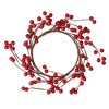 Northlight 9" Shiny Berries Artificial Christmas Candle Holder Ring - Red/Brown - 2 of 4
