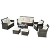 7-Piece Outdoor 9-Seater Cnversation Sofa Set with 2 Ottoman and Coffee Table - 2 of 4