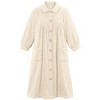 Collections Etc Plush Fleece Button Front Robe with Pockets, Collar - 4 of 4