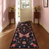 Lahome Modern Butterfly Floral Short Pile Velvet Rectangular Indoor Area Rug - 2 of 4