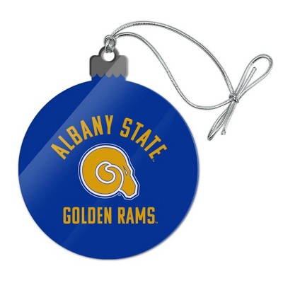 Albany State University Rams Logo Acrylic Christmas Tree Holiday Ornament