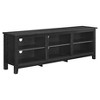 Transitional 6 Cubby Wood Open Storage Wood TV Stand for TVs up to 80"- Saracina Home - 3 of 4