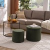 NicBex Round Linen Storage Ottoman Bench,Storage Ottoman with Combination Set Table and Drum Stool,Storage Bench for Living Room,Bedroom - 2 of 4