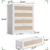 Jojoka Tall Rattan Dresser with 4 Drawers, Boho Wooden Storage Chest for Bedroom, Living Room, or Entryway - 2 of 4