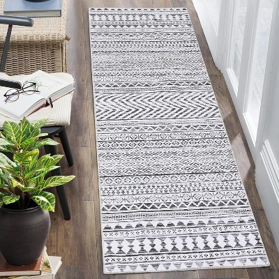 Modern Washable Rug - Non-Slip Kitchen & Bathroom Mat for Laundry, Nursery, Office, Living & Dining Room - Contemporary Carpet