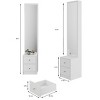 Full Body Mirror Cabinet with Drawers, Minimalist MDF Storage Tower for Bedroom or Vanity Corner-Cuddlewood - 4 of 4