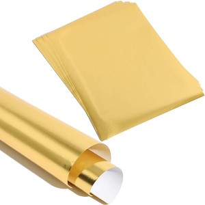Bright Creations 50 Pack Metallic Foil Shimmer Paper Sheets for Crafts, Wedding Birthday Gift Wrapping, Gold 8.5 x 11 In - 1 of 4