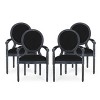 Set of 4 Judith French Country Wood Upholstered Dining Chairs - Christopher Knight Home - 2 of 4