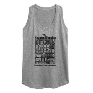 Women's - Disney - Haunted Mansion Parks Attraction Graphic Racerback Tank - 1 of 4