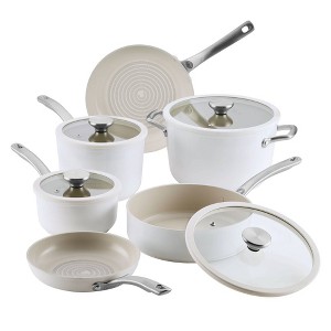 Circulon LaserDefense 10pc Ceramic Nonstick Cookware Set Sage
