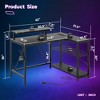 Bestier 42 inch Small L Shaped Gaming Desk with Charging Port & LED Strip - 4 of 4