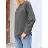 Imily Bela Women's Oversized Long Sleeve Crewneck Tunic Tops Soft Casual Loose Blouse - 3 of 4