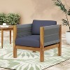 Okak Boho Outdoor Accent Chair/Loveseat with Optional Coffee Table ,Set of 1/2,Patio Lounge Armchair for Porch,Garden,Backyard,400lbs Max - 3 of 4