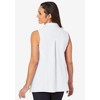 Jessica London Women's Plus Size Stretch Cotton Poplin Sleeveless Shirt - 3 of 4