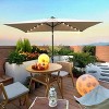 CAVINAS 10x6.5 FT Rectangle Beach Style Patio Umbrella Lights for Evenings, Sandproof Tan Shade for Garden (Base Sold Separately) - 3 of 4