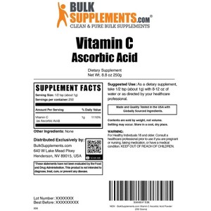 BulkSupplements Ascorbic Acid (Vitamin C) Powder - 1 of 4