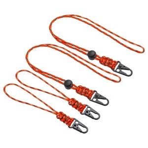Unique Bargains Keys Whistle Badge Holder Wrist Lanyard with Sling Clips 4 Pcs - 1 of 4