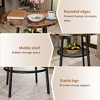 PAGED Modern 3-Piece Dining Set with 1 Bar Table (Middle Shelf) & 2 Backed Bar Stools for Kitchen/Dining Room - 3 of 4