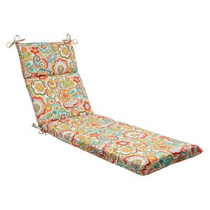 Pillow Perfect Bronwood Outdoor Chaise Lounge Cushion - Multicolored