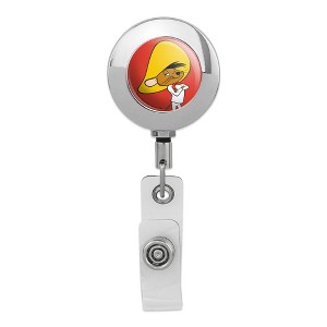 Looney Tunes Speedy Gonzales Metal Chrome Badge ID Card Holder Clip - 1 of 3