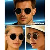 grinderPUNCH Aviator Sunglasses for Women Men, UV400 Protection Lens and Lightweight Metal Black - 2 of 4
