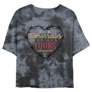 Junior's Yellowstone My Tomorrows Are All Yours Quote Crop T-Shirt - 1 of 4