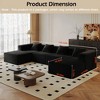 136.22" Corduroy Modular Boneless U-Shaped Sectional Sofa with 2 Ottoman, High-Density Memory Foam, Flexible Configurations, Plush Cushions - 4 of 4