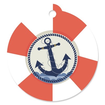 Big Dot of Happiness Ahoy - Nautical - Baby Shower or Birthday Party Favor Gift Tags (Set of 20)