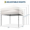 CuisinSmart 10x10 FT Heavy Duty Pop Up Canopy Tent with 1 Removable Mesh Sidewalls, One Person Setup Commercial Shelter for Events, Parties, Camping - 2 of 4