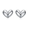 Guili Minimalist Heart Stud Earrings in White, Gold, or Rose Gold – Timeless, Lightweight Accessory for Elegant Style. Perfect Gift or Outfit Finisher - 2 of 2