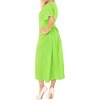HAPPY BAY Women's Summer Vacation Beachwear Bathing Suit Button Up Long Shirt Dress Beach Cover ups for Women Large-X-Large Green Solid - 2 of 4