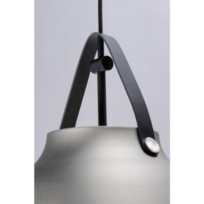 Nordic Black and Brushed Platinum Aluminum Pendant Light