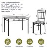 Dyonery 5 Piece Dining Table Set, Wood Kitchen Table and Chairs for Small Space,Breakfast Nook - 2 of 4