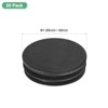 Unique Bargains Round Plastic Hole Plugs Patio Chairs Fences Metal Tubing Leg Cap Black - 3 of 4