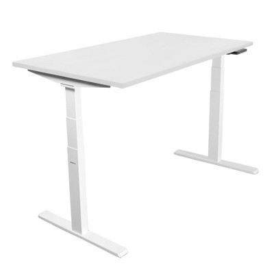 Mount-It! Large Dual Motor Electric Sit-Stand Desk - White