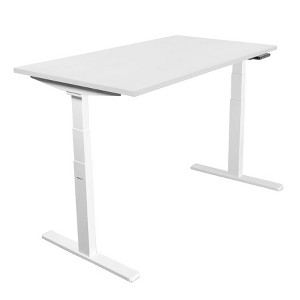 Mount-It! Large Dual Motor Electric Sit-Stand Desk - White - 1 of 4