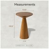 COZAYH Pedestal Wooden End Table for Small Space Living Room or Bedroom, Walnut - 2 of 4