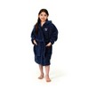 Personalized Linum Kids 100% Polyester SUPER PLUSH Double Brushed Hooded Bathrobe in White Script Font - 3 of 3