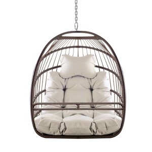 NicBex Indoor Outdoor Hammock Egg Chair without Stand,Hanging Chair with Foldable Frame for Patio Bedroom Porch Garden - 1 of 4