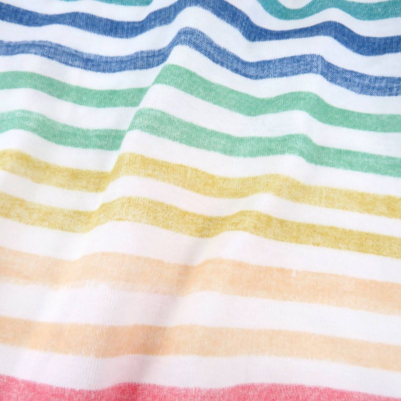 Honest Baby Organic Cotton Fitted Crib Sheet - Rainbow Stripe, 3 of 4