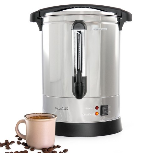 Cavlhils Large Coffee Urn,100-Cup Coffee Maker with Temperature Control and  Display,Premium Stainless Steel Hot Water Percolate and Dispenser for